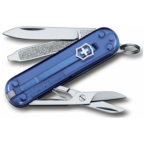 фото Нож многофункциональный victorinox classic sd (b1) полупрозрачный синий