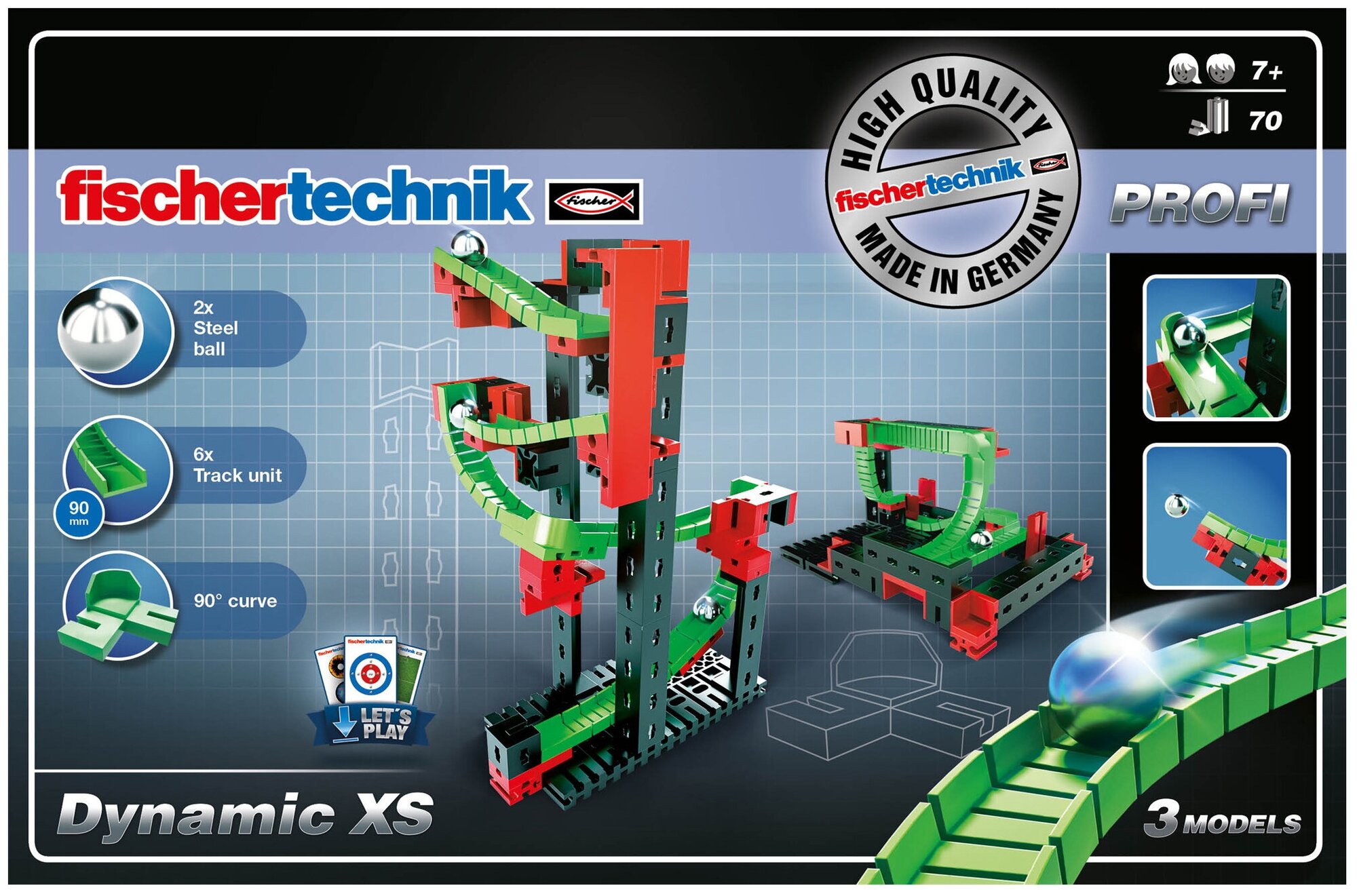 Конструктор Fischertechnik PROFI Dynamic XS / Динамика XS (шариковая дорожка)