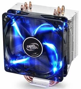 Кулер Deepcool GAMMAXX 400 BLUE BASIC LGA115x/AM4/AM3+/AM3/AM2+/AM2/FM2+/FM2/FM1 (алюминий, 120x120x25мм, 900-1500rpm, 30dBA, 74.34CFM, 4-pin) Ret