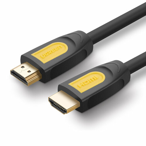 Кабель UGREEN HD101 (10167) HDMI Male To Male Round Cable. Длина: 5м. Цвет: черно-желтый