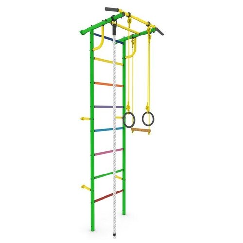 фото Rokids детский спортивный комплекс «роки-3ц» с навесным оборудованием, 650 × 870 × 2300 мм, цвет зелёный