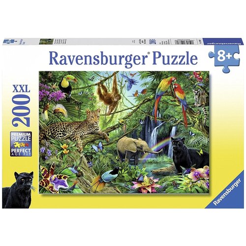 пазл xxl красочные джунгли 200 деталей Пазл Ravensburger XXL Джунгли (12660), 200 дет.