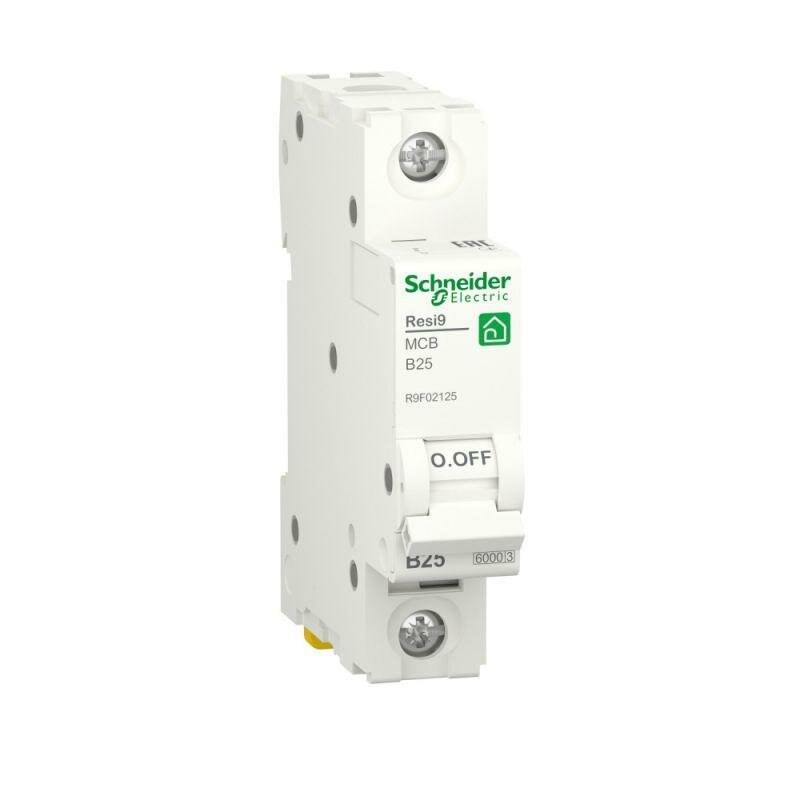 Выключатель автоматический RESI9 (АВ) B 25А 1P 6000А SchE, SCHNEIDER ELECTRIC R9F02125 (1 шт.)