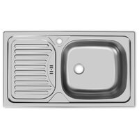 Врезная кухонная мойка 76 см, UKINOX Classic CLM 760.435-GW6K 1R, матовое матовая