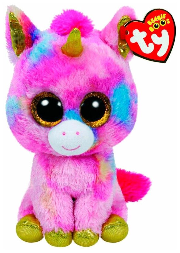 Мягкая игрушка TY Beanie boos Единорог Fantasia