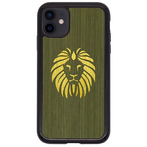 фото Чехол timber&cases для apple iphone 11, tpu, wild collection - царь зверей/лев (зеленый - желтый кото) timber & cases