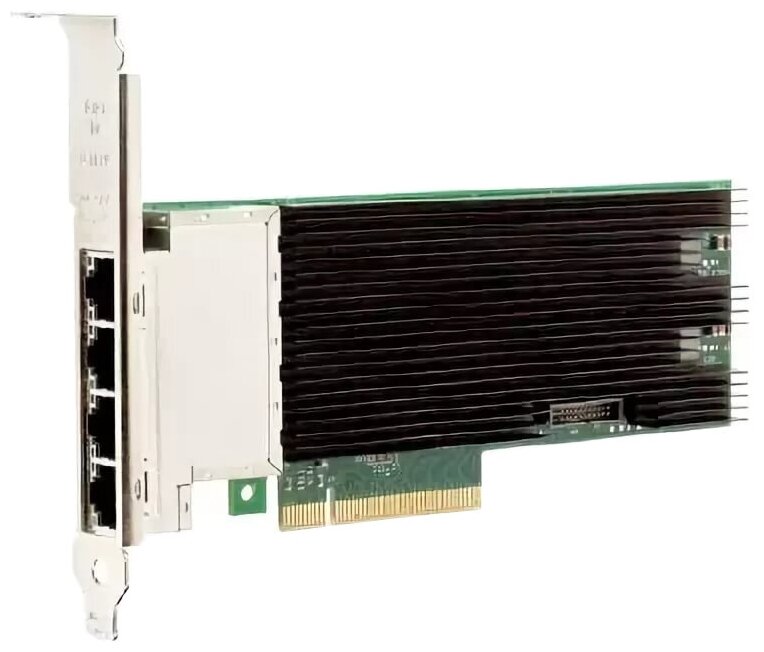 Intel® Ethernet Converged Network Adapter X710-T4 4x RJ45 port 10GbE/1GbE, PCI-E v3 x8, iSCSI, NFS, VMDq. PCI-SIG* SR-IOV, w/o RDMA, Low Profile {5}