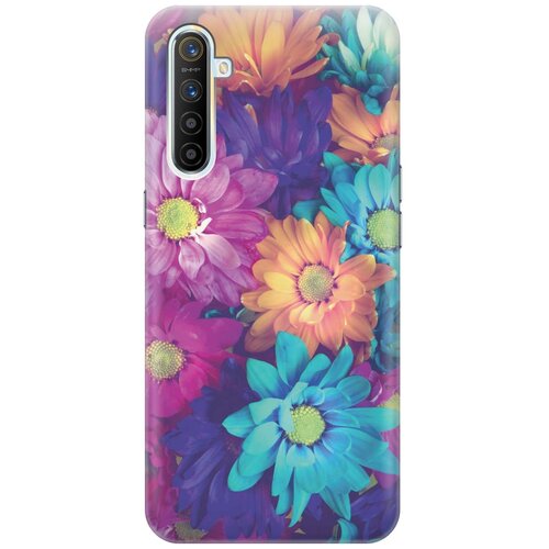 фото Cиликоновый чехол на realme xt / рилми хт с принтом "много цветов" gosso