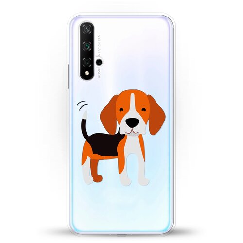фото Силиконовый чехол довольный бигль на honor 20 andy & paul
