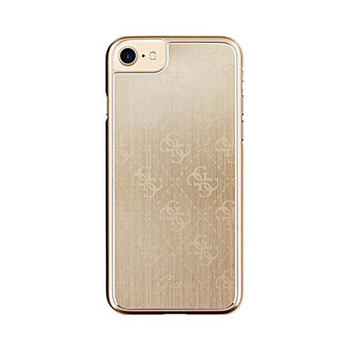 фото Накладка guess 4g aluminium plate hard для iphone 7 / 8 / se 2020 - gold