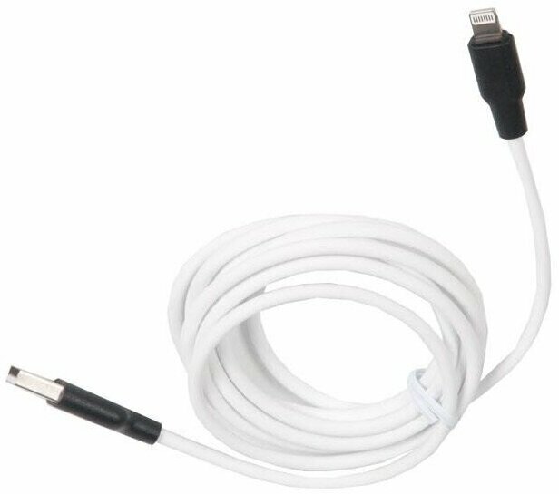 Cable / Кабель USB HOCO X21 Plus Silicone для Lightning, 2.4 A, длина 2.0 м, белый