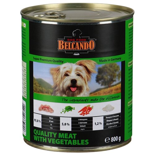 Консервы BELCANDO для собак Мясо с овощами 800г