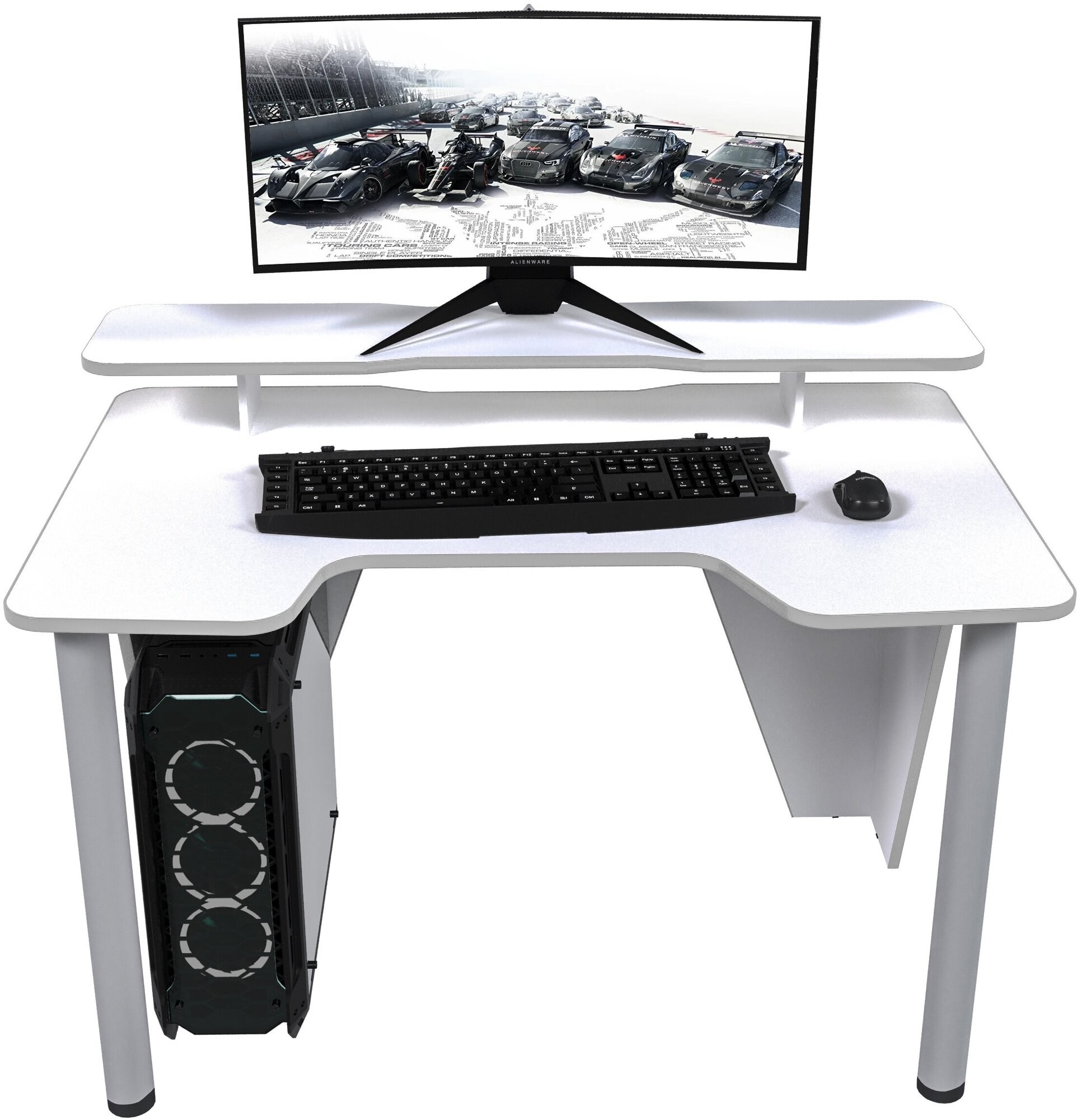 Стол компьютерный игровой геймерский PRIME COMBO белый белый для пк и ноутбука - фотография № 7