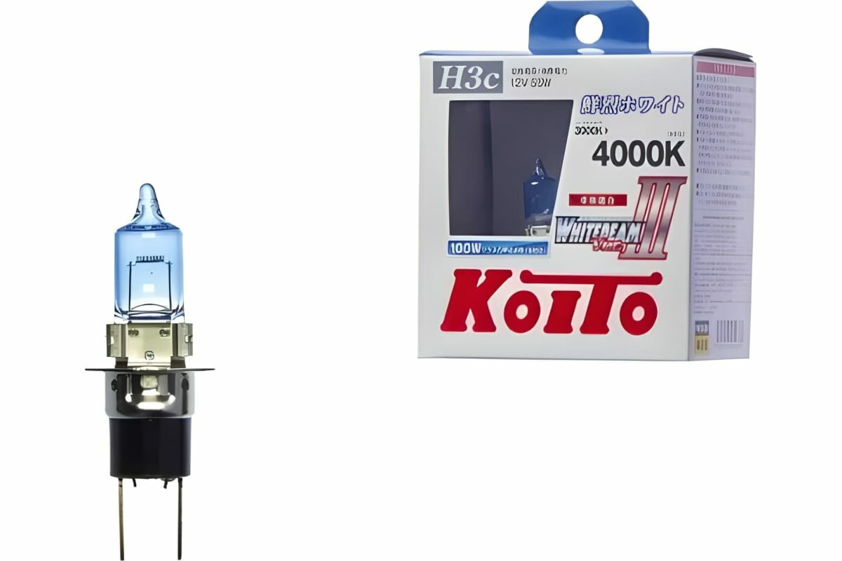 KOITO Лампа высокотемпературная Whitebeam H3c 12V 55W (100W) 4000K (уп. 1 шт.) арт. 0753W 117799