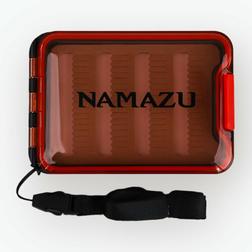 рыболовная коробка для приманок коробка для мормышек блесен на магнитах s Коробка-ящик Namazu N-BOX34 для мормышек Slim Box, тип А - Оранжевый