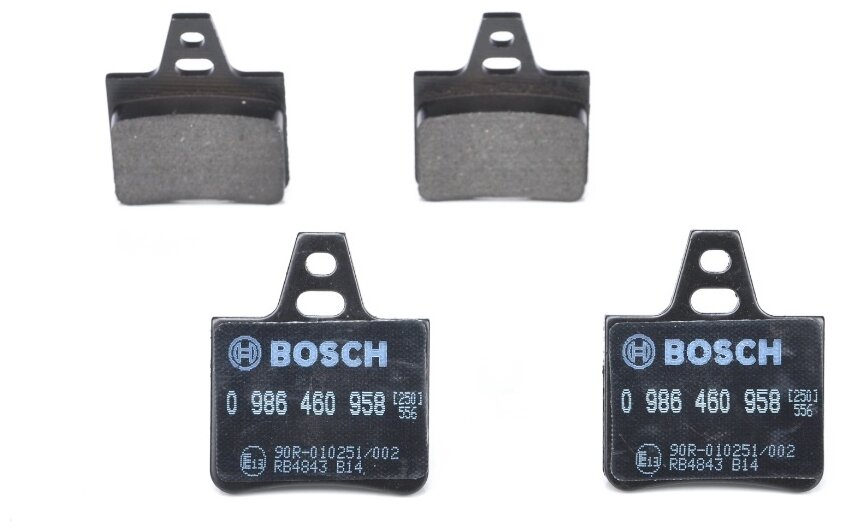 Дисковые тормозные колодки задние BOSCH 0986460958 для Citroen Xantia (4 шт.)