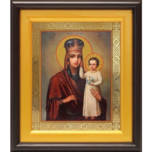 Икона Божией Матери Призри на смирение, широкий киот 21,5*25 см икона божией матери призри на смирение белый киот 14 5 16 5 см