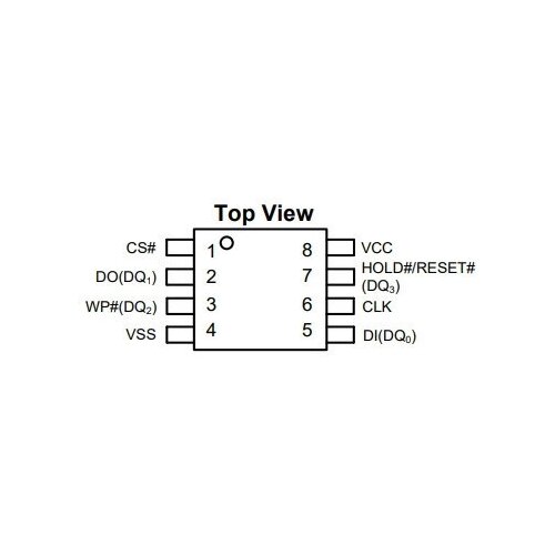 Микросхема p/n FM25W128 Sop8, цвет черный, 1 шт.