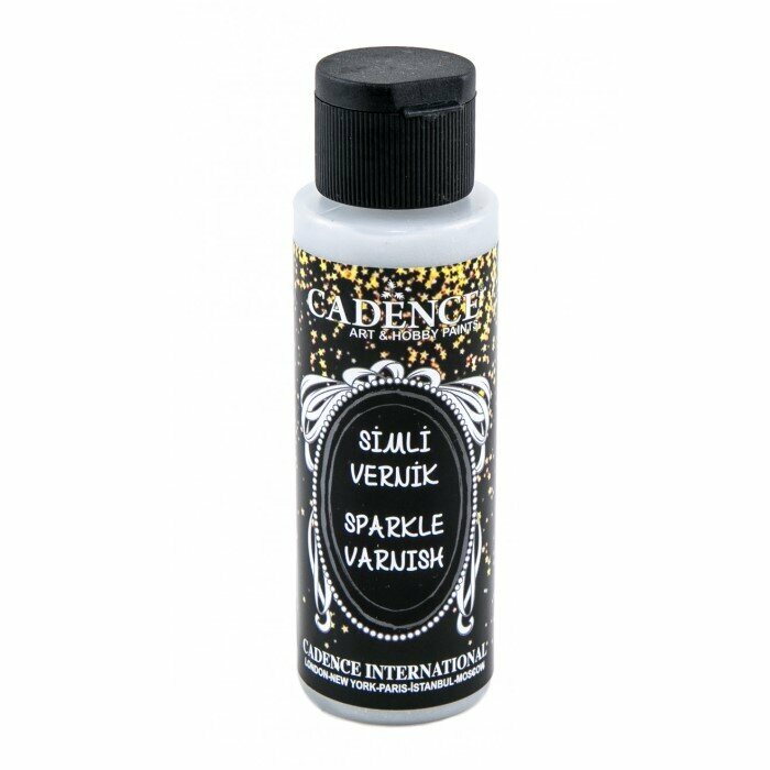 Лак акриловый с блестками Cadence Sparkle Varnish, 70 ml. Silver