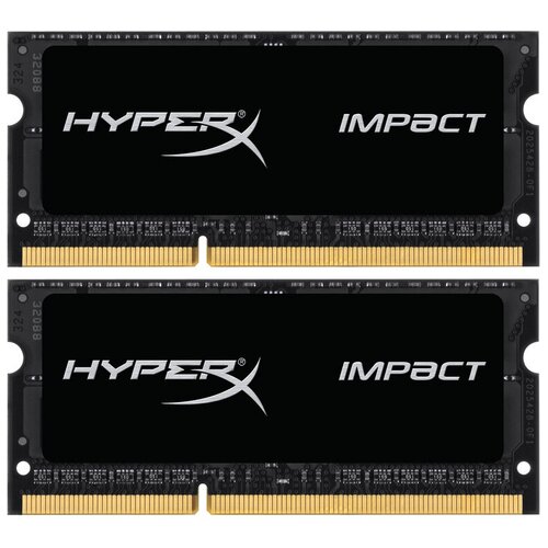 Память SODIMM DDR3 8gb Kit 1600Mhz 2x4gb Kingston HyperX Impact HX316LS9IBK28 627900₽