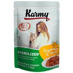 Влажный корм для стерилизованных кошек Karmy Sterilized, курица (кусочки в желе) - изображение