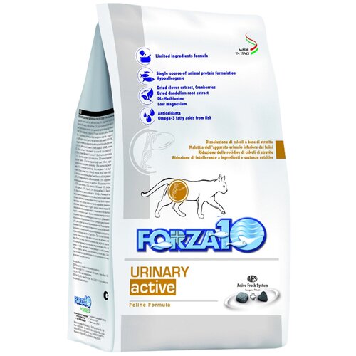 Сухой корм для кошек Forza10 Urinary Active, для лечения МКБ, с рыбой 1.5 кг