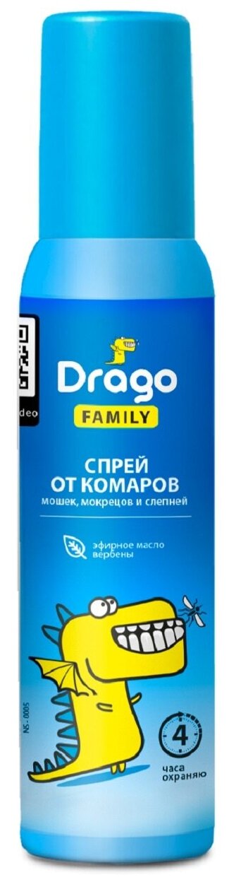 Спрей Grass Drago family от комаров мошек мокрецов слепней NS-0005