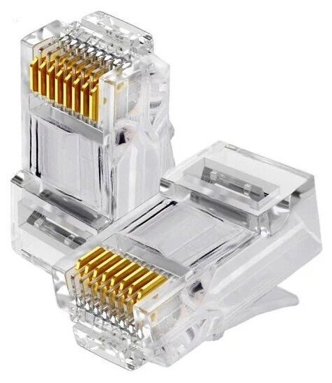 Коннектор RJ-45 GCR категория 5e UTP для многожильного кабеля 8p8c (10 шт.)