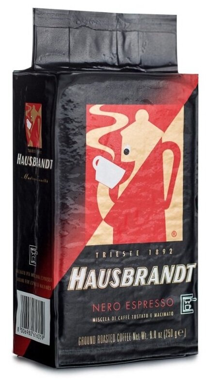 Кофе молотый Hausbrandt Nero Espresso (Неро Эспрессо), в/у, 4x250г - фотография № 4