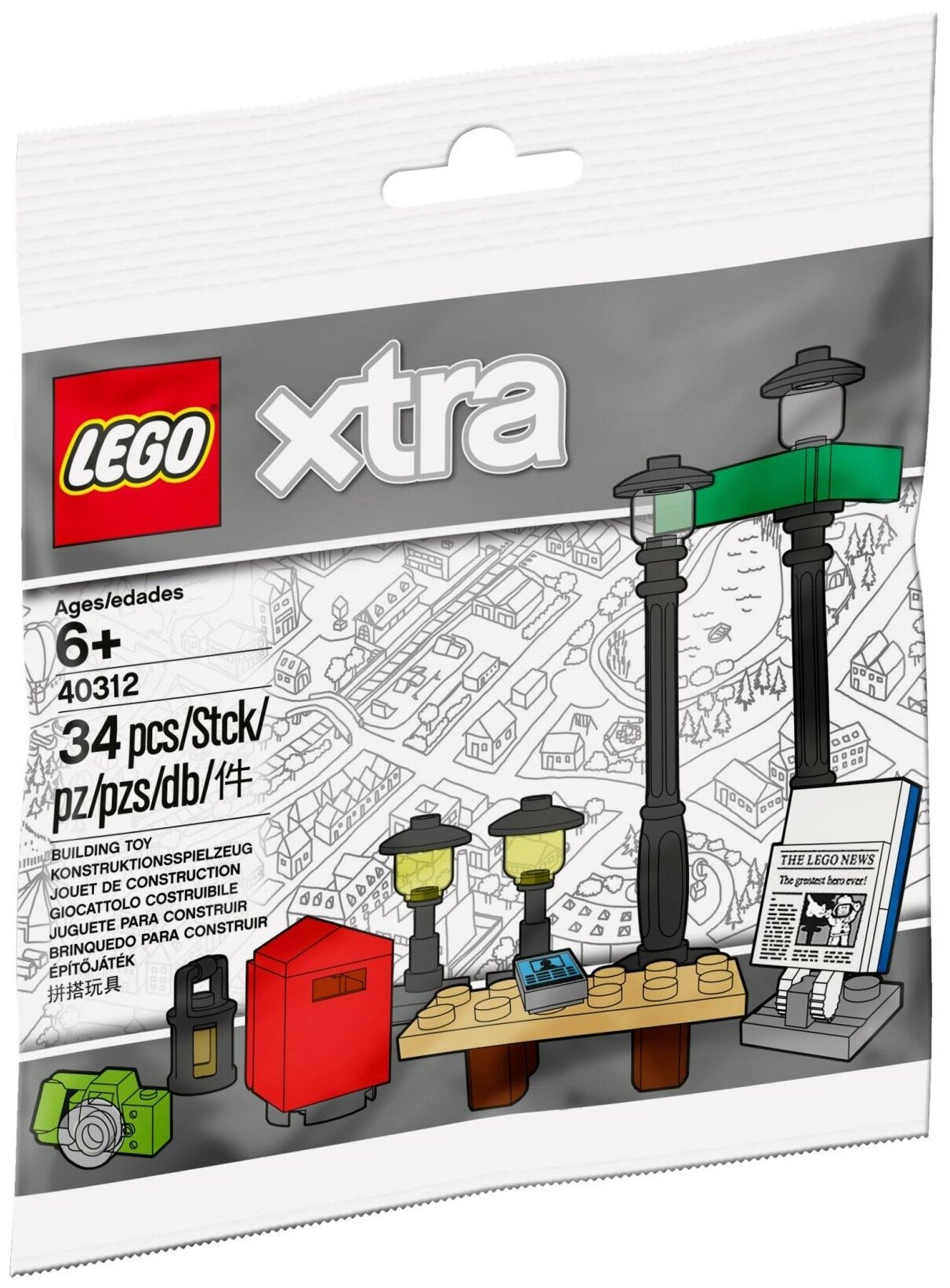 Набор с элементами конструктора LEGO Xtra 40312 Уличные фонари, 34 дет.