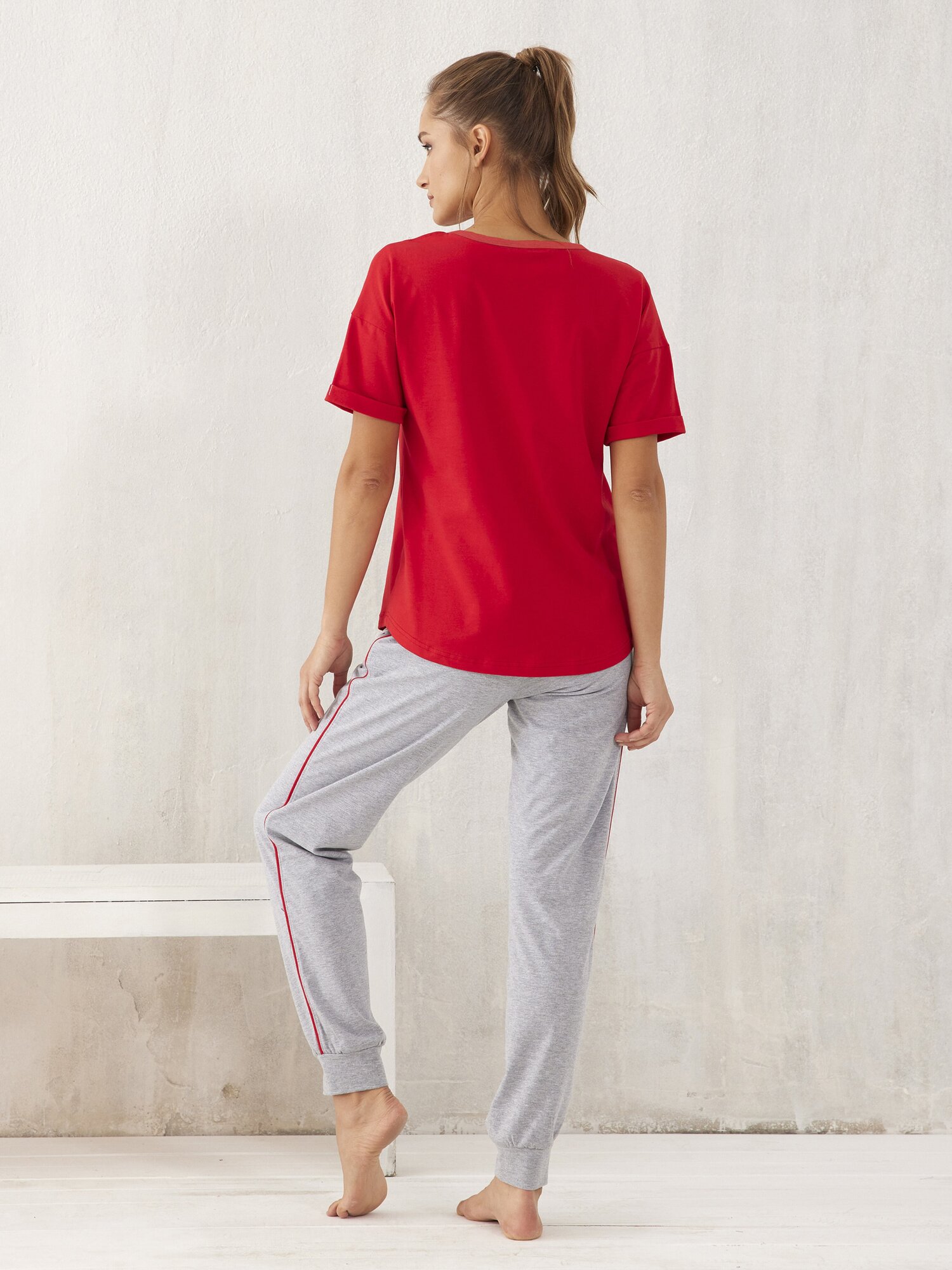 Пижама Relax Mode, размер 54, красный, серый - фотография № 4