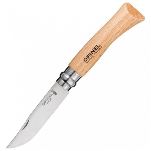нож складной opinel chic с чехлом коричневый Нож складной OPINEL №7 Beech (000693) коричневый