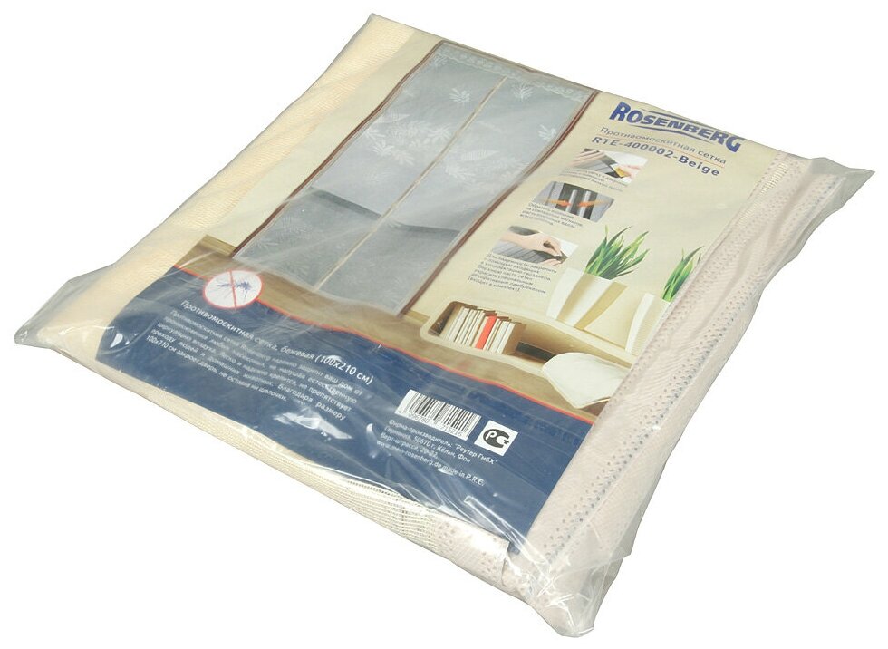 Противомоскитная сетка бежевая Rosenberg 100x210 RTE-400002-Beige