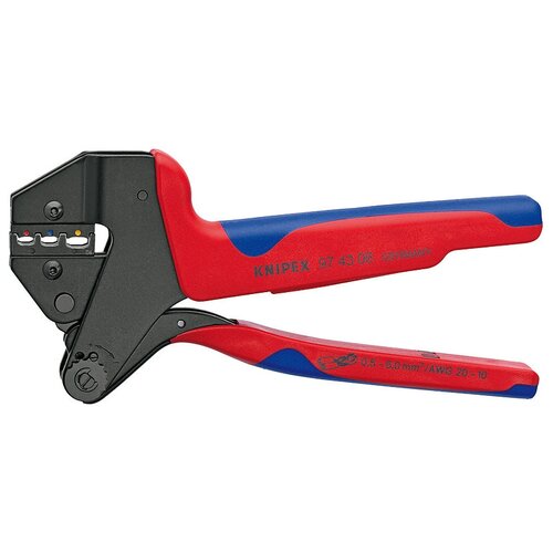 Кримпер Knipex 97 43 06 красный/синий