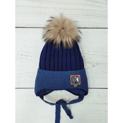 фото Шапка мой ангелок, размер 52-56, голубой, синий