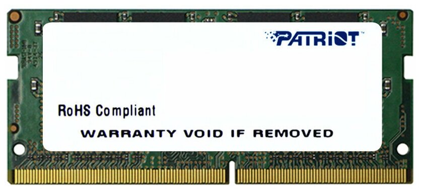Оперативная память для ноутбука 8Gb (1x8Gb) PC4-17000 2133MHz DDR4 DIMM CL15 Patriot PSD48G213381S