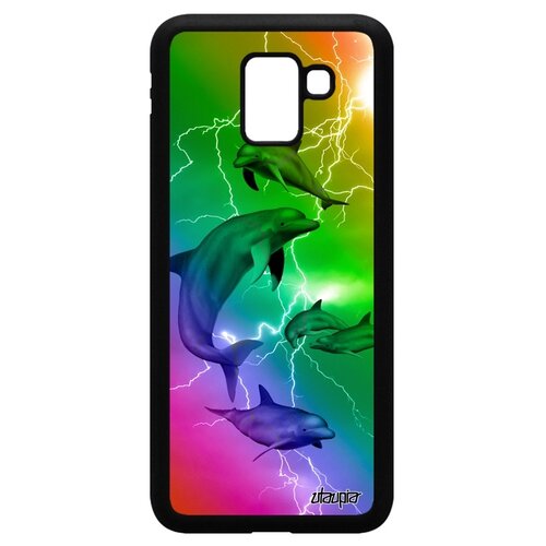 фото Чехол для смартфона galaxy j6 2018, "дельфины" соталия косатка utaupia