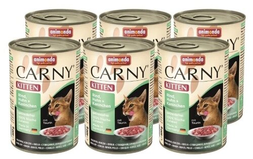 Влажный корм для котят Animonda Carny, беззерновой, с курицей, с ...