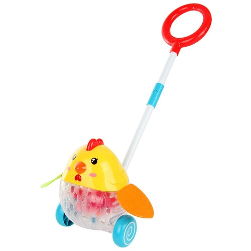 Каталка-игрушка Ути-Пути Веселая птичка, 61364, желтый / голубой