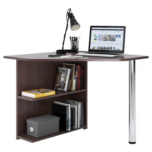 Угловой письменный стол домус Пайп-1 белый (левый)