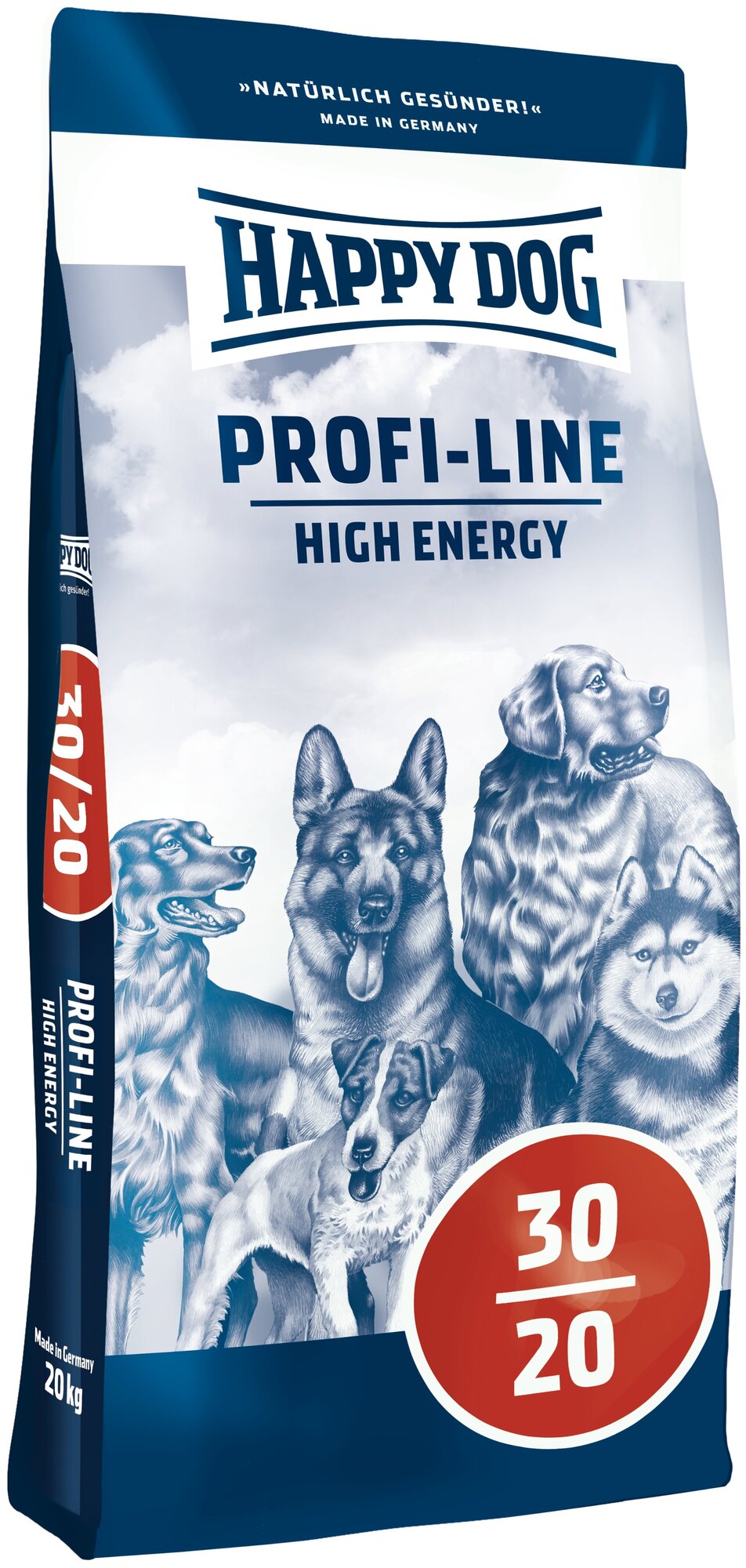 Сухой корм Happy Dog 20 кг Profi-Line High Energy 30/20 для взрослых собак всех пород с высокой активностью