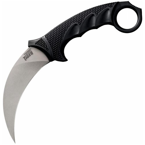 Нож фиксированный Cold Steel Steel Tiger StoneWash черный нож tiger claw plain edge aus 8 49kst от cold steel