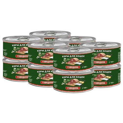 Влажный корм с говядиной для кошек, Solid Natura Holistic, упаковка 12 шт х 100 г
