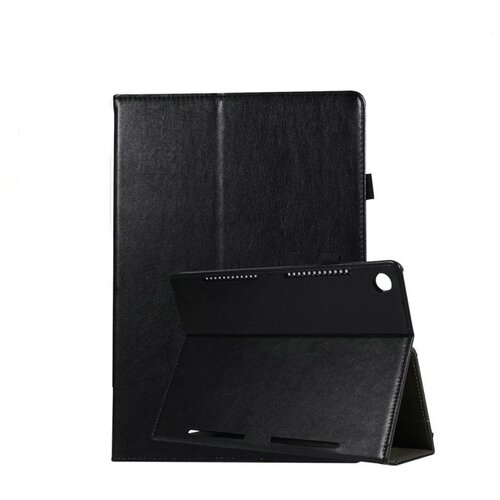 фото Чехол mypads для huawei mediapad m5 10.8 / huawei mediapad m5 10.8 pro с визитницей и держателем для руки черный натуральная кожа prestige бизнес класса