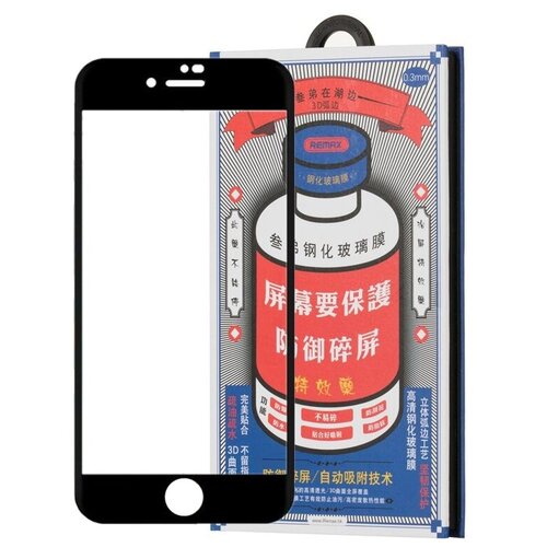 Стекло защитное Remax 3D (GL-27) Lake Series Твердость 9H для iPhone SE/8/7 (2020г Black защитное стекло remax medicine glass gl 27 для iphone xr 11 черное