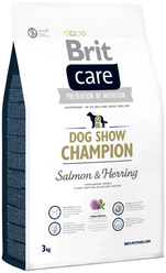 Сухой корм для собак Brit Care Show Champion, гипоаллергенный, для поддержания выставочных собак в отличной форме, лосось и сельдь 3 кг