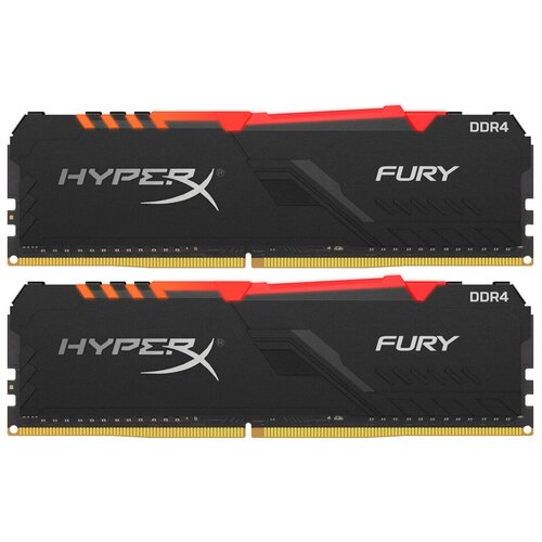 Оперативная память HyperX Fury RGB 16 ГБ (8 ГБ x 2 шт.) DDR4 3466 МГц DIMM CL16 HX434C16FB3AK2/16