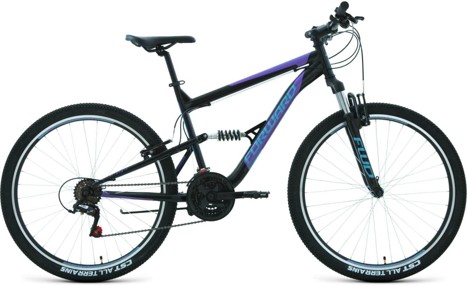 Горные (кросс-кантри) велосипеды Forward Горный велосипед FORWARD RAPTOR 27,5 1.0 2020-2021, 16" черный/фиолетовый