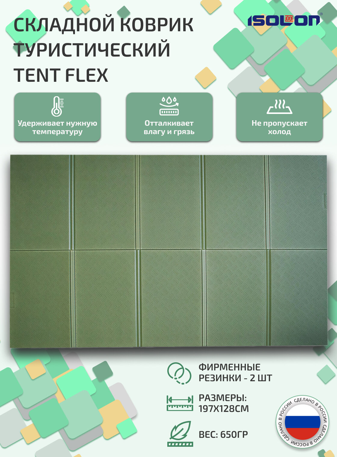 Коврик туристический складной Isolon Tent Flex