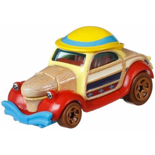 Купить Hot Wheels Машинка Character cars Пиноккио, FYV85, бежевый/красный/желтый, металл-пластик